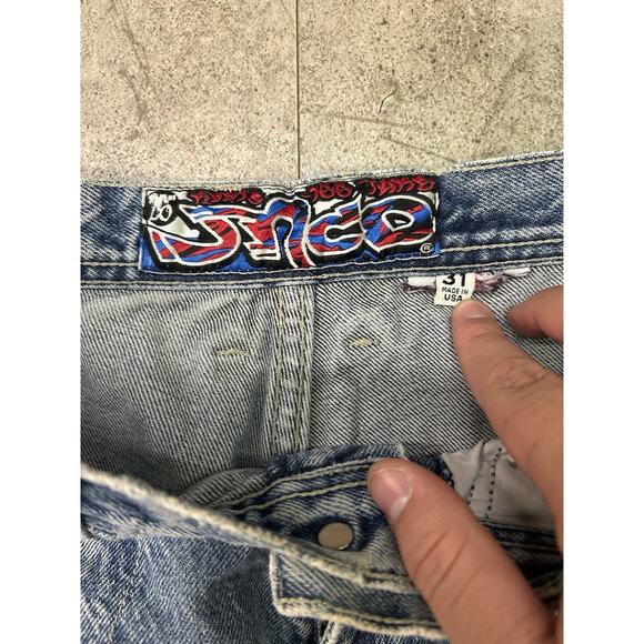 Vintage 90s Baggy Jean JNCO “Take” Jeans Size 28x28 Made In USA - Picture 6 of 12